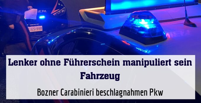 Bozner Carabinieri beschlagnahmen Pkw