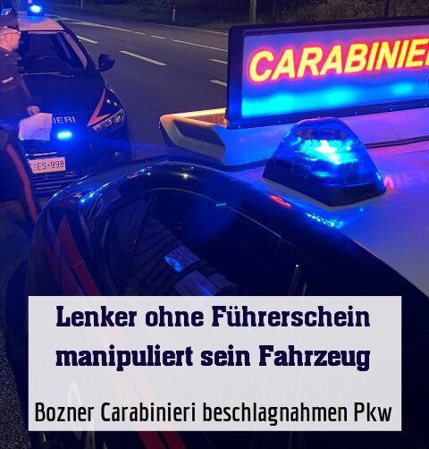 Bozner Carabinieri beschlagnahmen Pkw