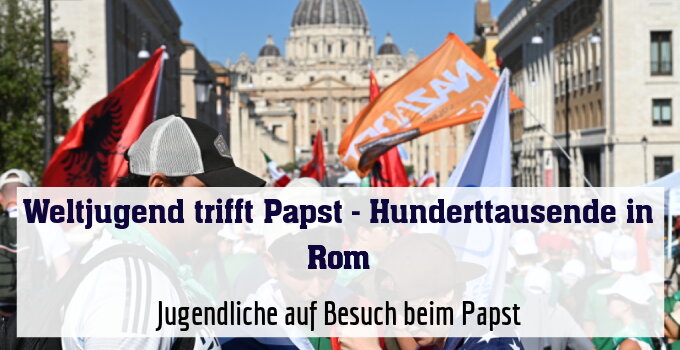Jugendliche auf Besuch beim Papst