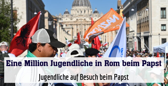 Jugendliche auf Besuch beim Papst