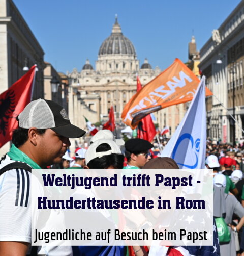 Jugendliche auf Besuch beim Papst