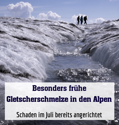 Die Alpengletscher schmelzen dahin