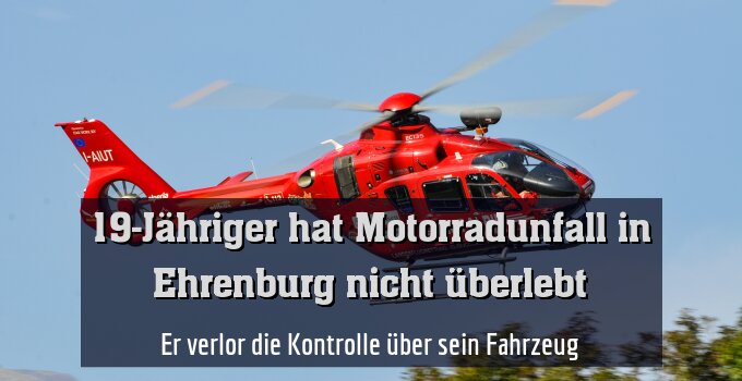 Er verlor die Kontrolle über sein Fahrzeug