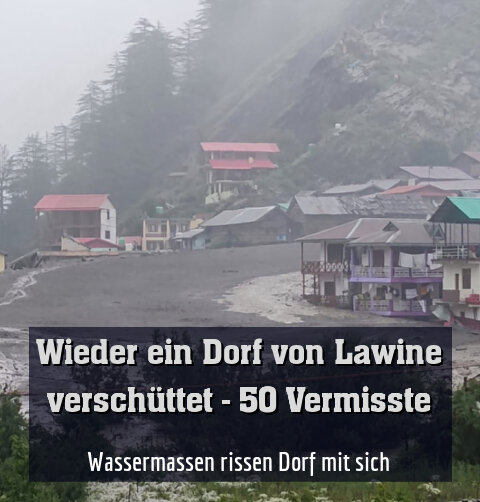 Wassermassen rissen Dorf mit sich