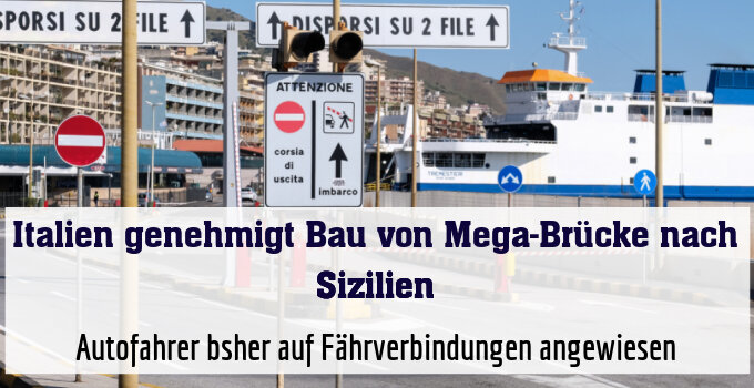 Autofahrer bisher auf Fährverbindungen angewiesen