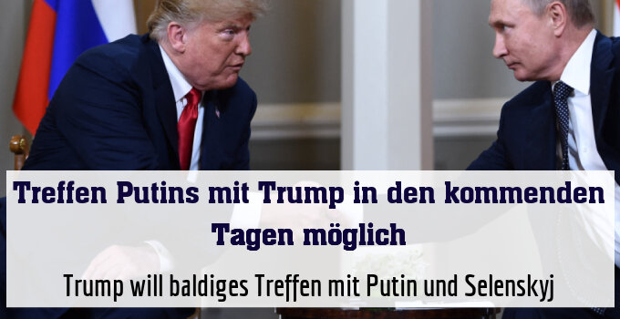 Trump und Putin bei einem Treffen im Jahr 2018