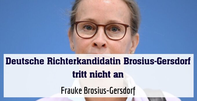 ++ ARCHIVBILD ++ Frauke Brosius-Gersdorf
