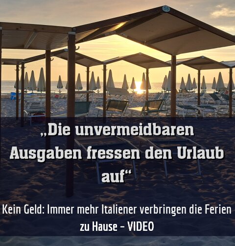 Kein Geld: Immer mehr Italiener verbringen die Ferien zu Hause – VIDEO