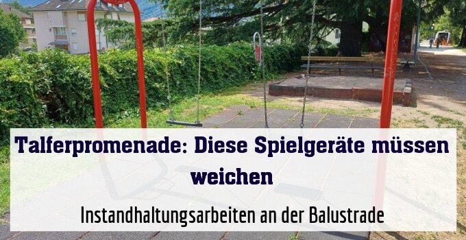 Instandhaltungsarbeiten an der Balustrade