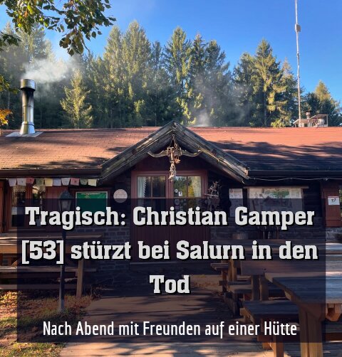 Nach Abend mit Freunden auf einer Hütte