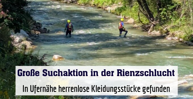 In Ufernähe herrenlose Kleidungsstücke gefunden