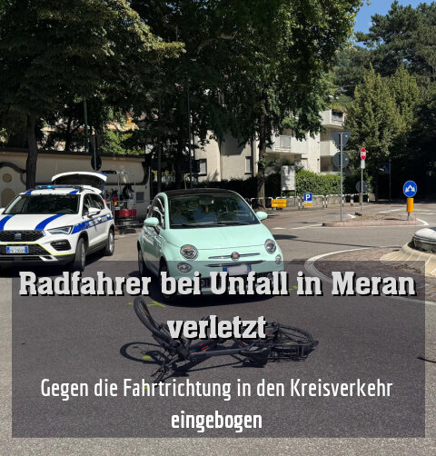 Gegen die Fahrtrichtung in den Kreisverkehr eingebogen