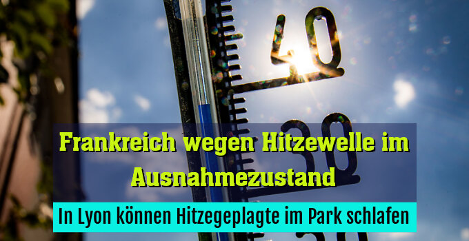 In Lyon können Hitzegeplagte im Park schlafen
