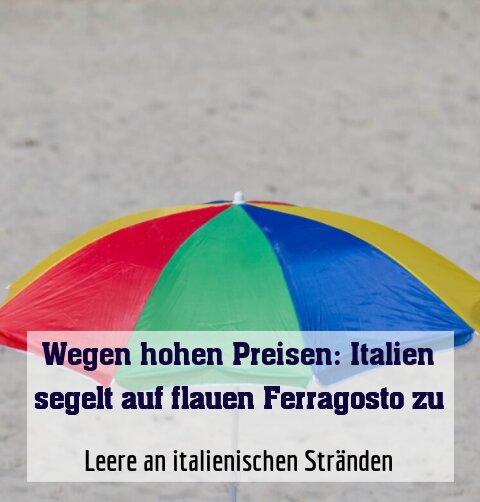 Leere an italienischen Stränden