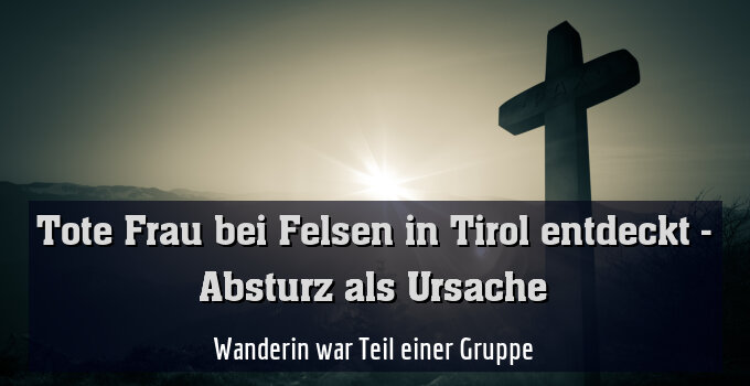 Wanderin war Teil einer Gruppe