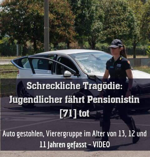 Auto gestohlen, Vierergruppe im Alter von 13, 12 und 11 Jahren gefasst – VIDEO
