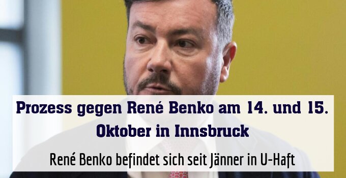 René Benko befindet sich seit Jänner in U-Haft