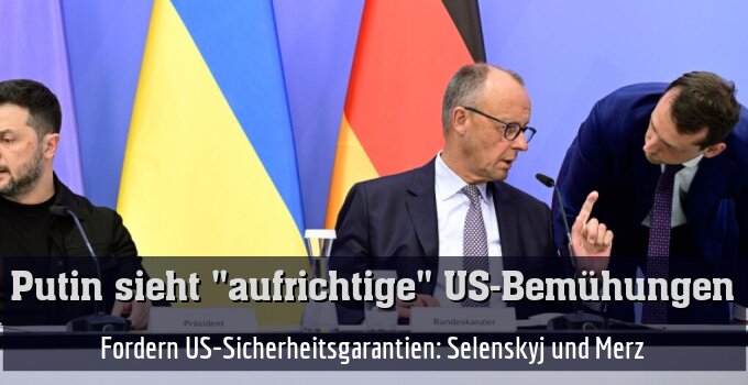 Fordern US-Sicherheitsgarantien: Selenskyj und Merz