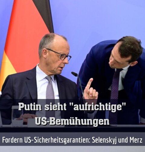 Fordern US-Sicherheitsgarantien: Selenskyj und Merz