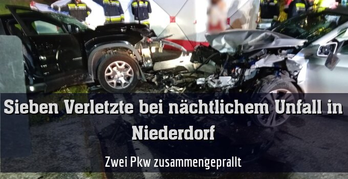 Zwei Pkw zusammengeprallt