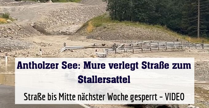 Straße bis Mitte nächster Woche gesperrt – VIDEO