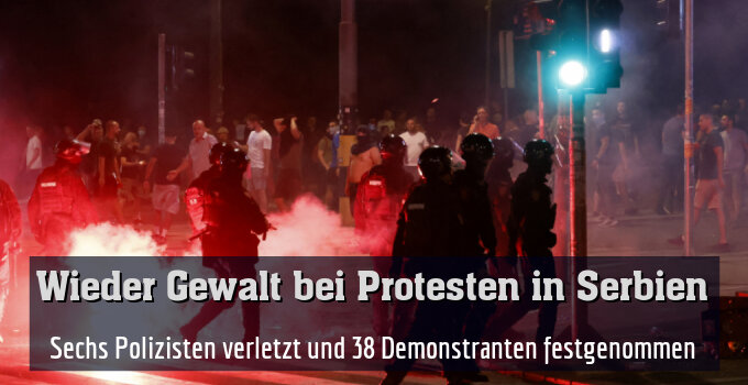 Sechs Polizisten verletzt und 38 Demonstranten festgenommen