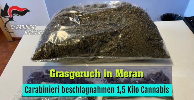 Carabinieri beschlagnahmen 1,5 Kilo Cannabis