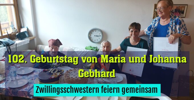 Zwillingsschwestern feiern gemeinsam