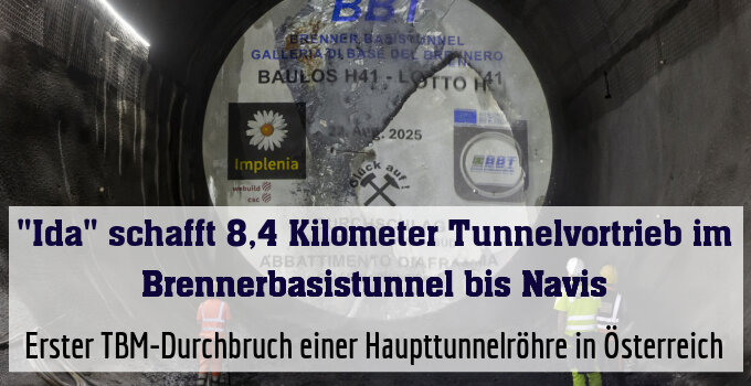 Erster TBM-Durchbruch einer Haupttunnelröhre in Österreich