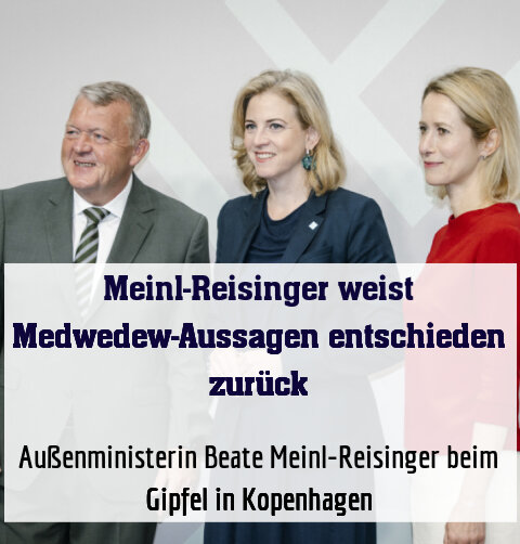 Außenministerin Beate Meinl-Reisinger beim Gipfel in Kopenhagen