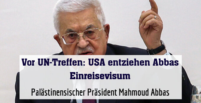 Palästinensischer Präsident Mahmoud Abbas