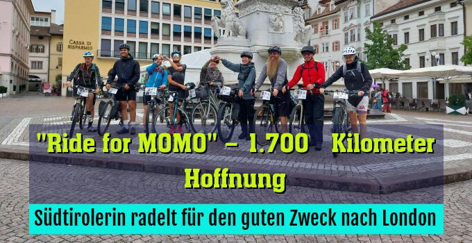 Südtirolerin radelt für den guten Zweck nach London
