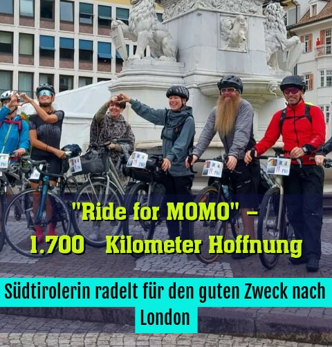Südtirolerin radelt für den guten Zweck nach London