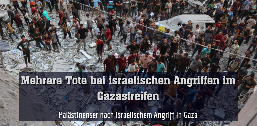Palästinenser nach israelischem Angriff in Gaza