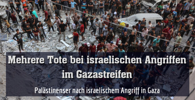 Palästinenser nach israelischem Angriff in Gaza