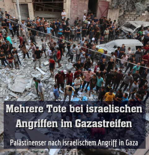 Palästinenser nach israelischem Angriff in Gaza