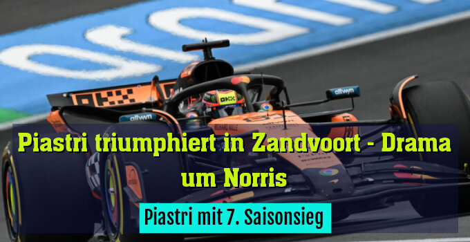 Piastri mit 7. Saisonsieg