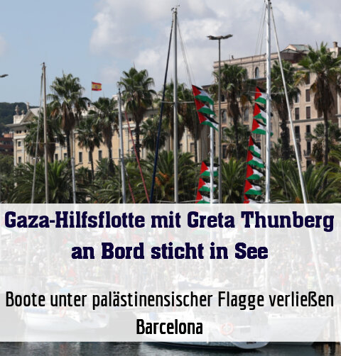 Boote unter palästinensischer Flagge verließen Barcelona