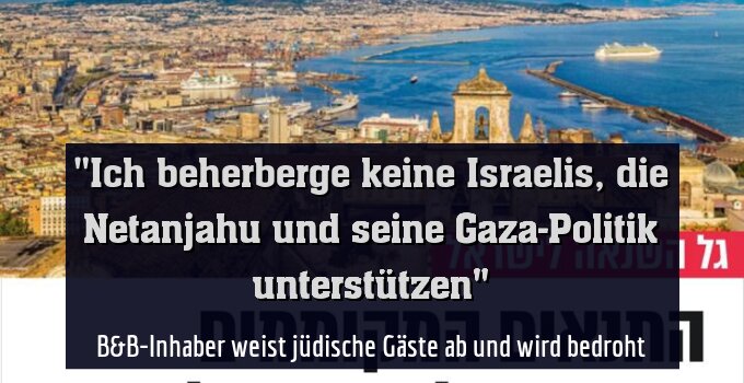 B&B-Inhaber weist jüdische Gäste ab und wird bedroht