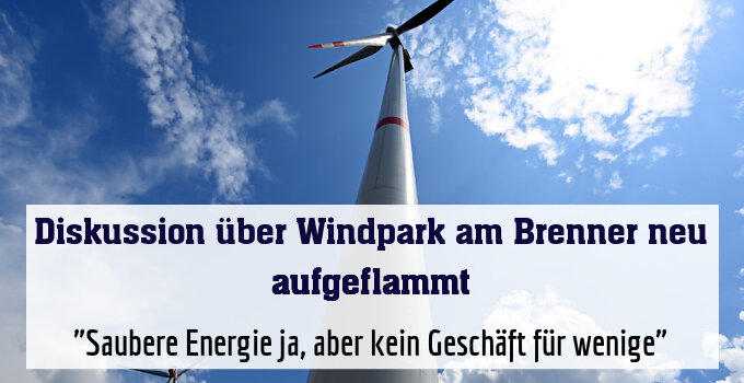 "Saubere Energie ja, aber kein Geschäft für wenige"