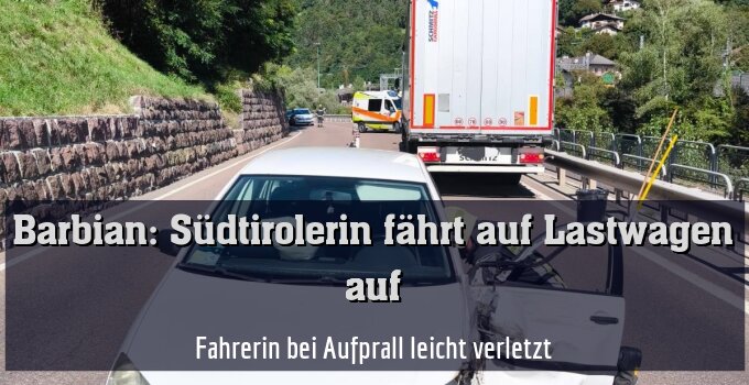 Fahrerin bei Aufprall leicht verletzt