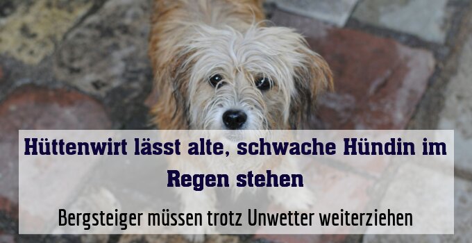Bergsteiger müssen trotz Unwetter weiterziehen