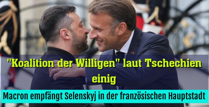 Macron empfängt Selenskyj in der französischen Hauptstadt