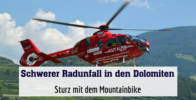 Sturz mit dem Mountainbike