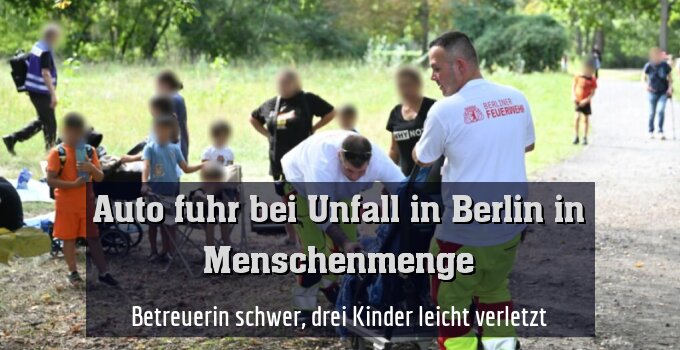 Betreuerin schwer, drei Kinder leicht verletzt