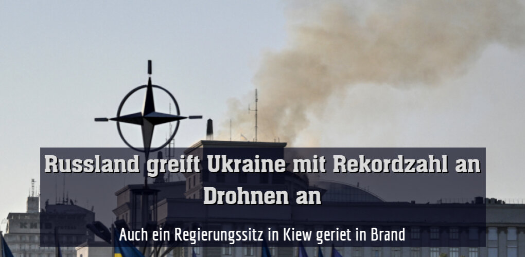 Auch ein Regierungssitz in Kiew geriet in Brand