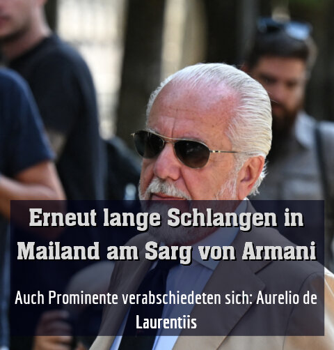 Auch Prominente verabschiedeten sich: Aurelio de Laurentiis