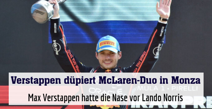 Max Verstappen hatte in Monza die Nase vorne