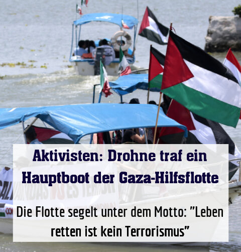 Die Flotte segelt unter dem Motto: "Leben retten ist kein Terrorismus"