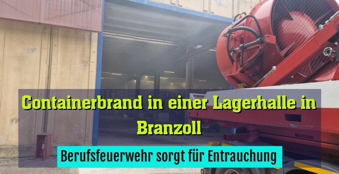 Berufsfeuerwehr sorgt für Entrauchung